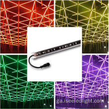 DMX 3D Tube RGB Rialú dé-phicteilín LED faoi stiúir